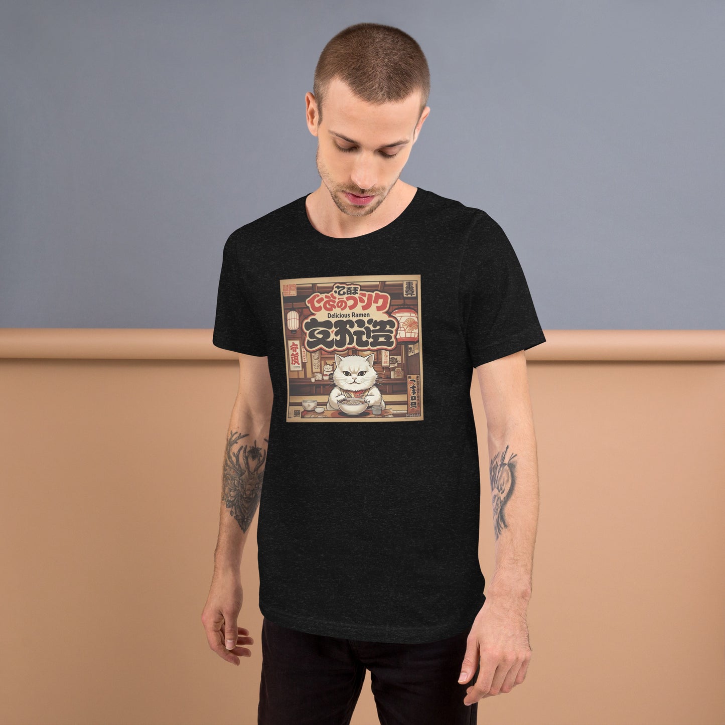 VINTAGE JAPANESE CAT RAMEN Unisex t-shirt