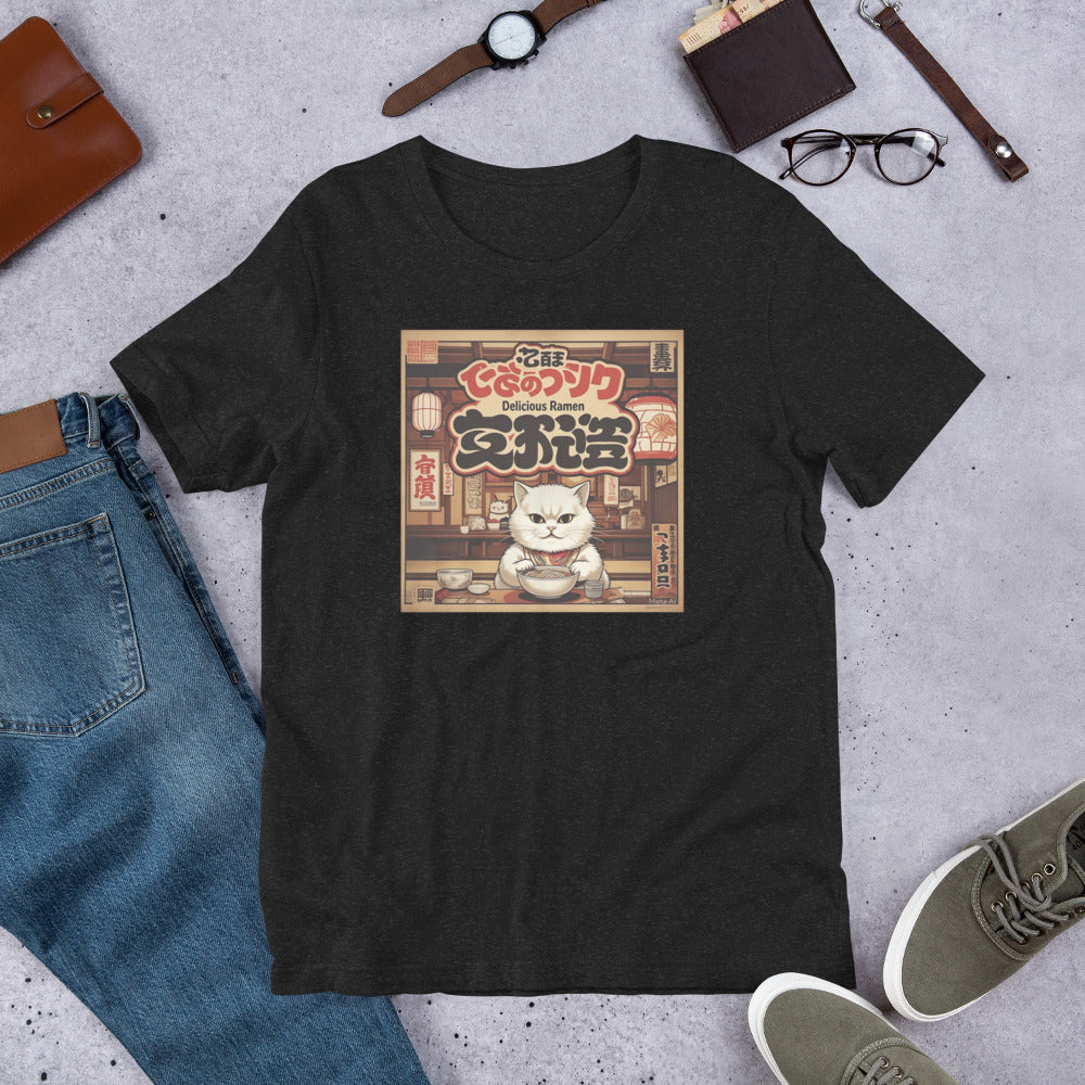 VINTAGE JAPANESE CAT RAMEN Unisex t-shirt