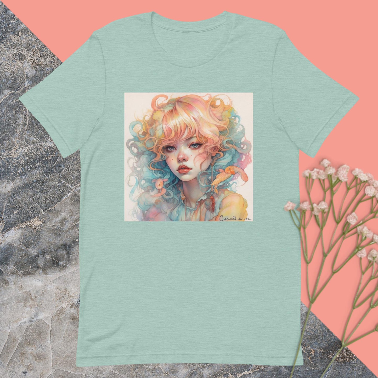 PEACHY PASTEL GIRL T SHIRT