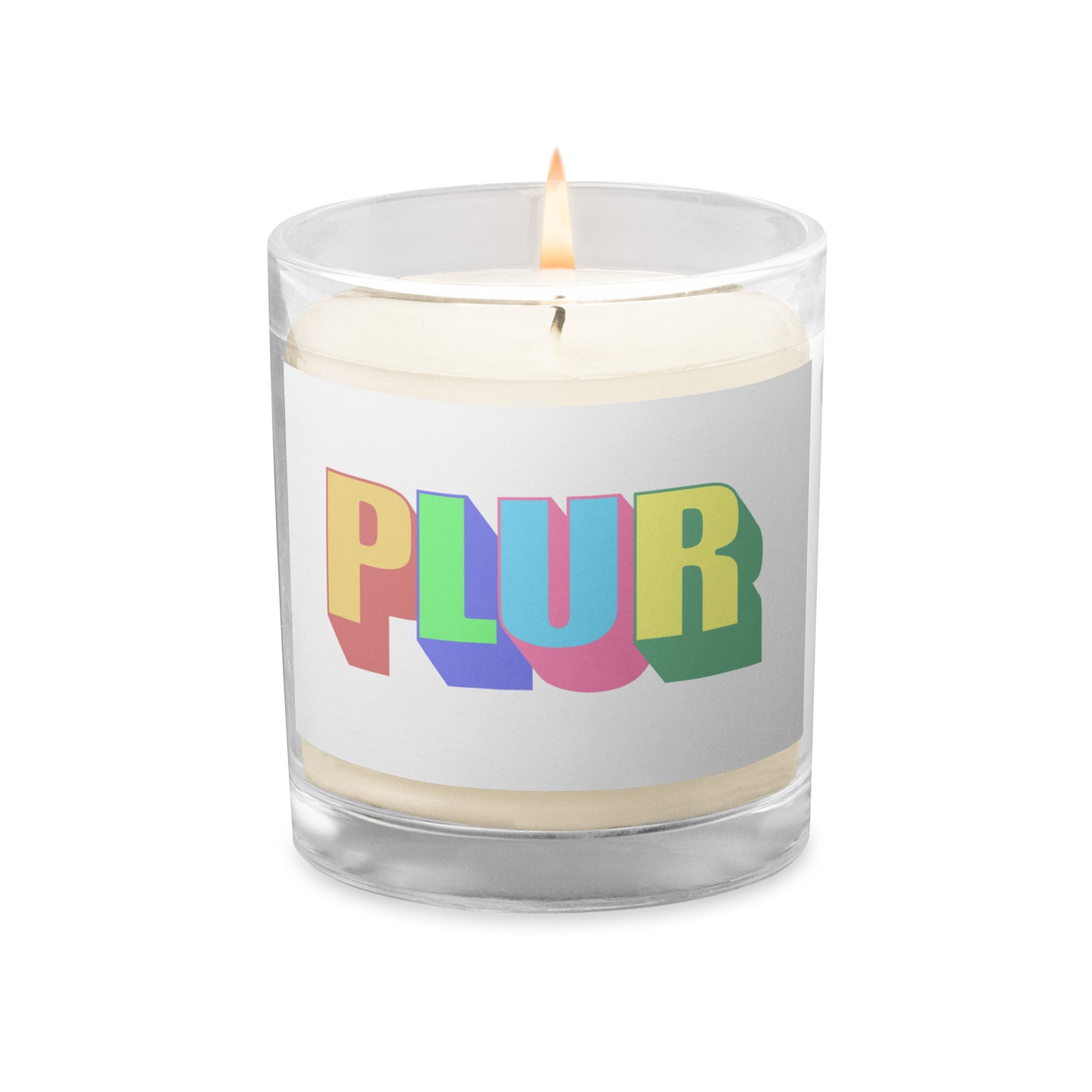 PLUR CANDLE Glass jar soy wax candle