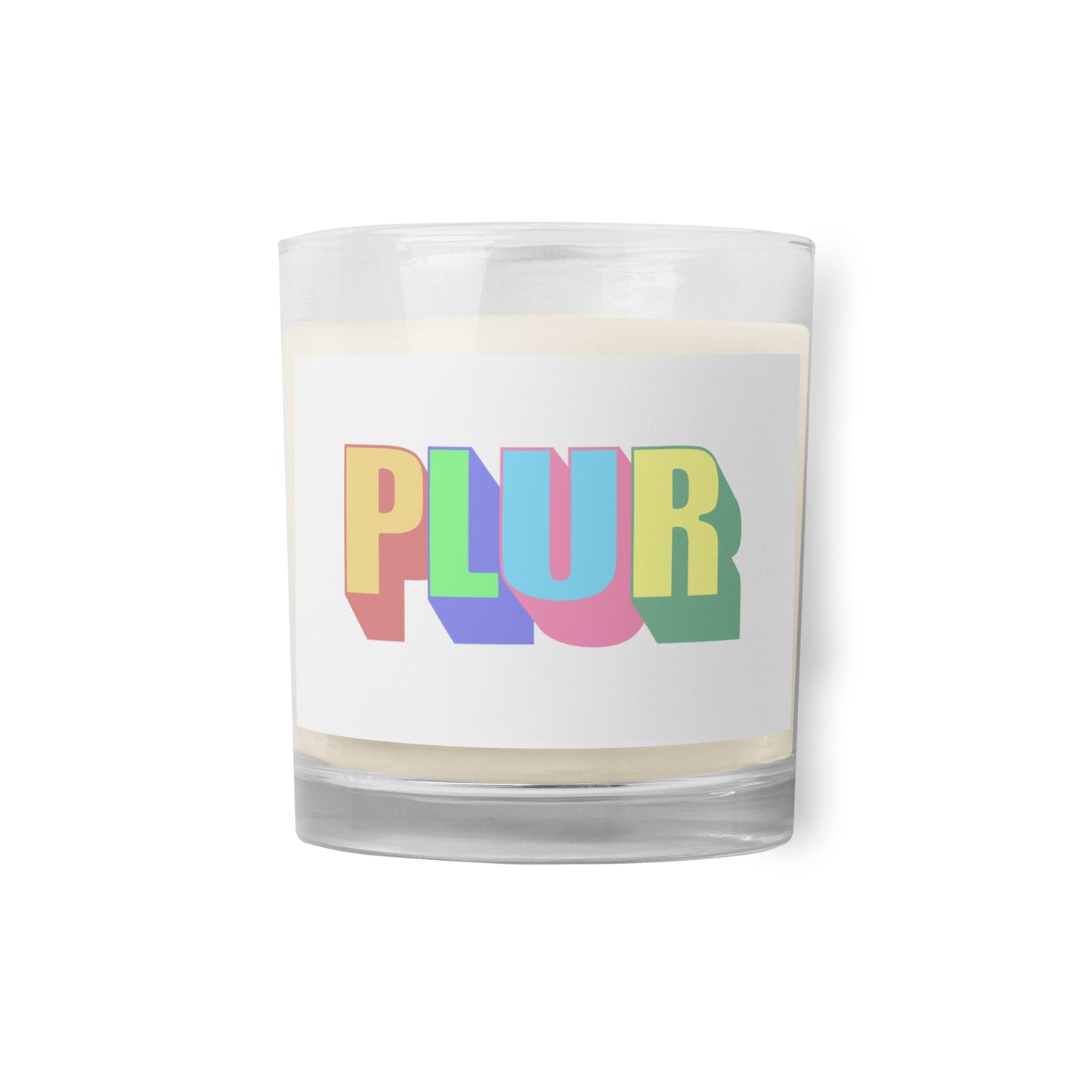 PLUR CANDLE Glass jar soy wax candle