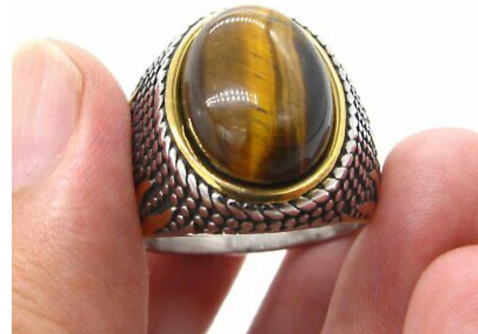 Tigers eye flame ring