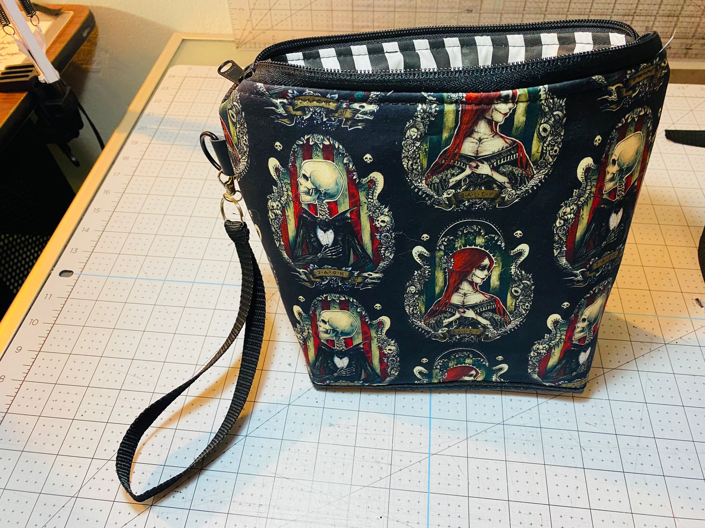 JACK AND SALLY POUCH APPROX 9x10”