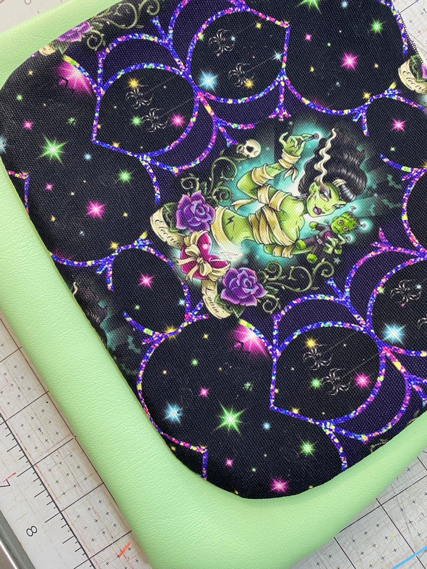 Bride of Frankenstein flap crossbody bag