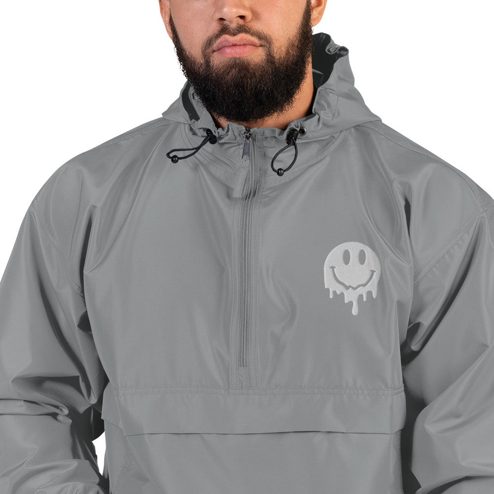 SMILEY MELTY FACE EMBROIDERED PACKABLE WINDBREAKER CHAMPION JACKET