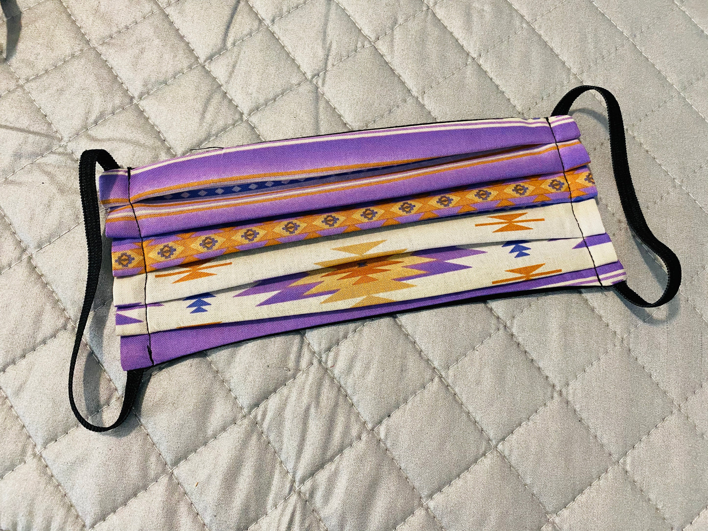Lavender south western face mask with filter pocket