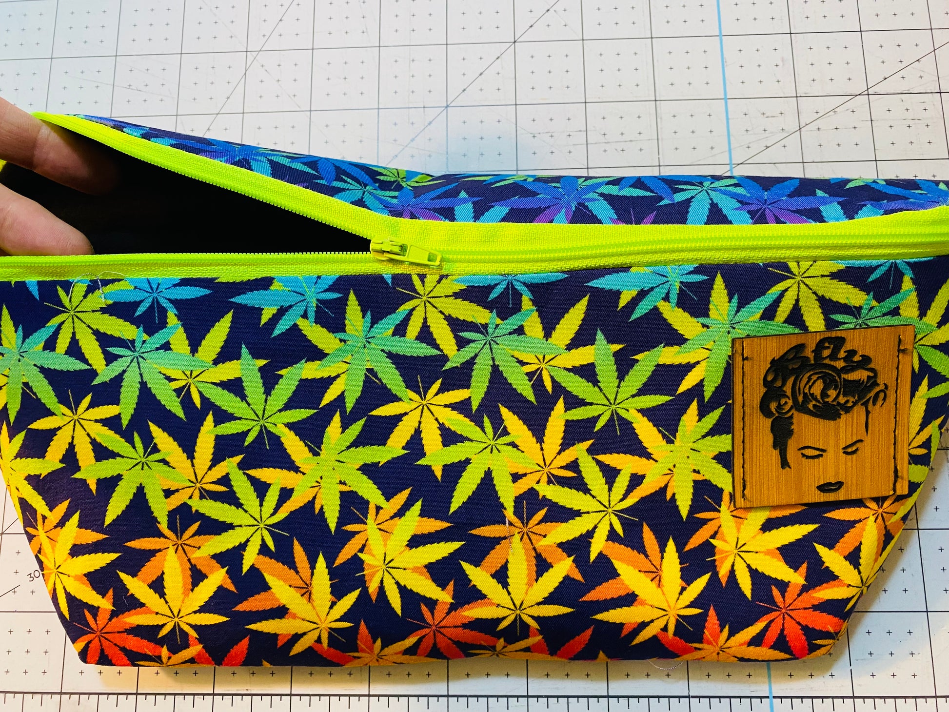 weed leaf fanny pack