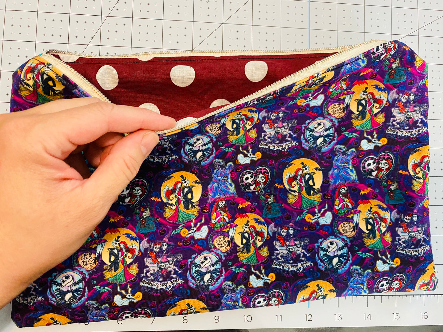 CUSTOM NIGHTMARE B$ XMAS ZIP POUCH