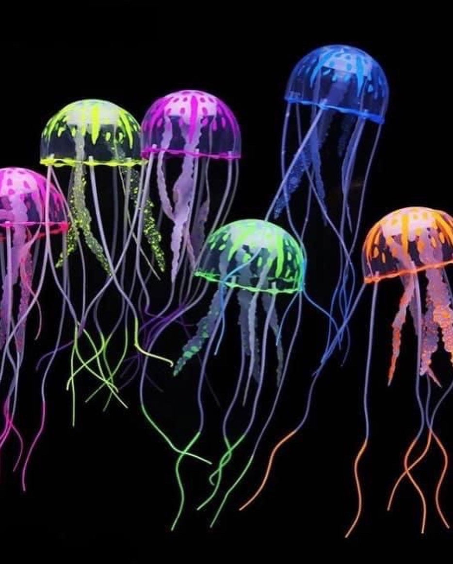 UV reactive Glow in the dark jellyfish earrings