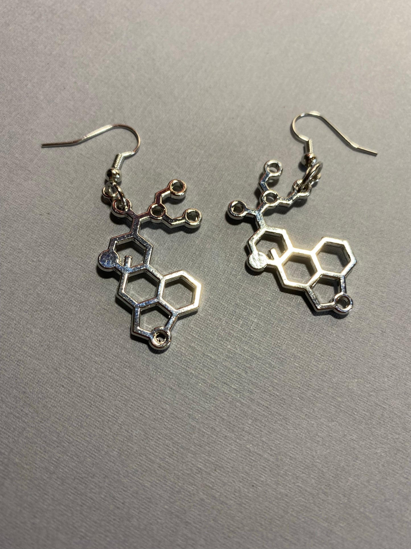 LSD MOLECULE STAINLESS STEEL HANDMADE DAINTY EARRINGS