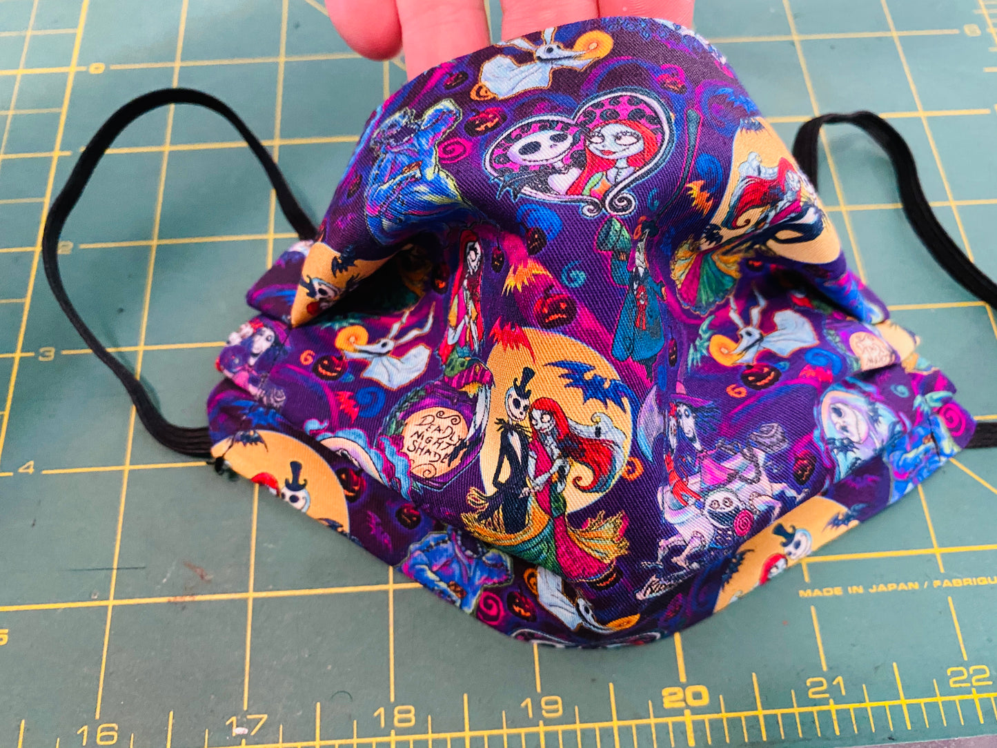 Nightmare before Christmas face mask with filter pocket