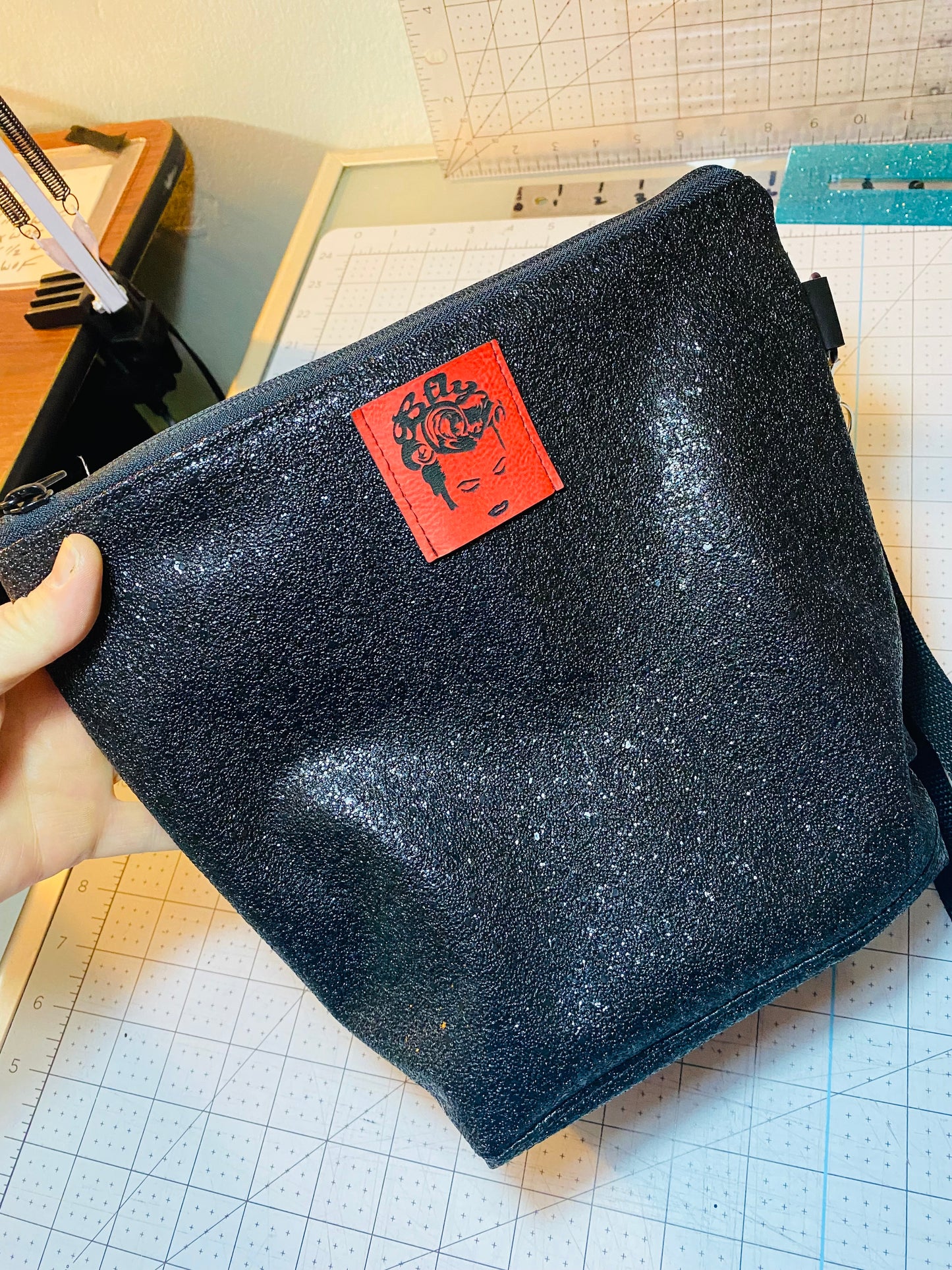 JACK AND SALLY POUCH APPROX 9x10”