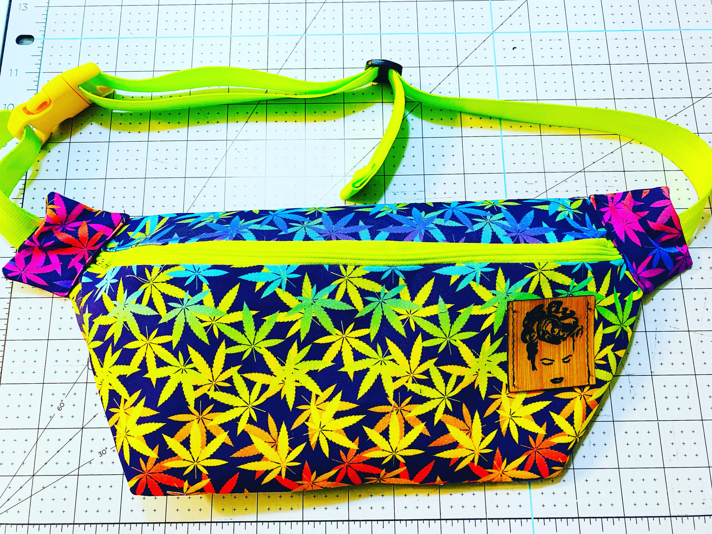 weed leaf fanny pack