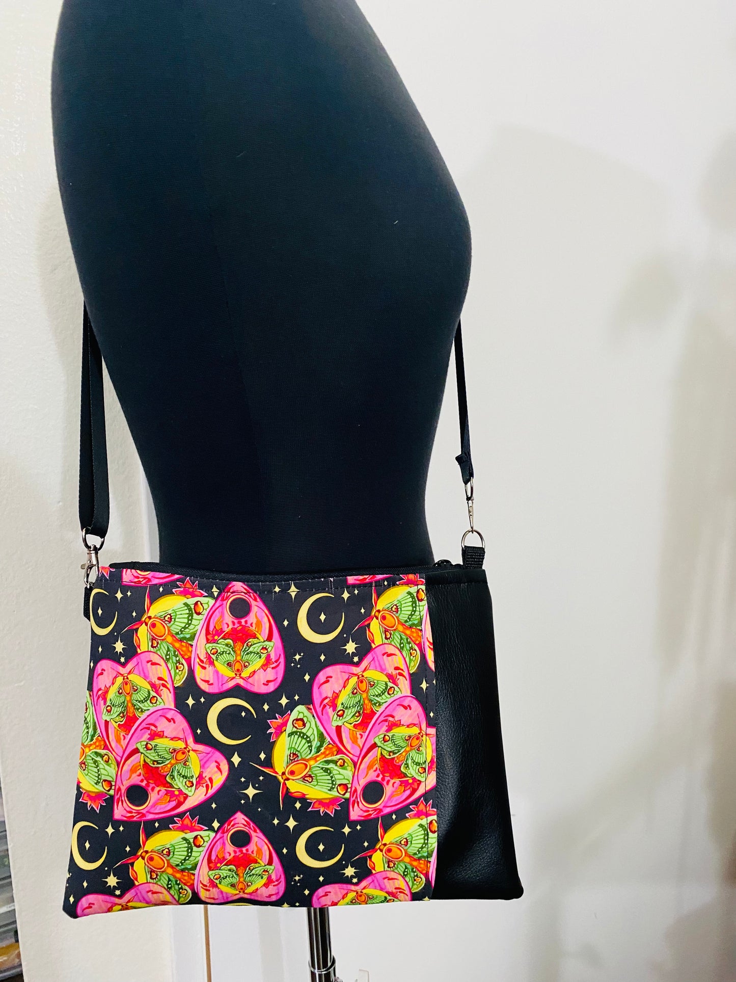 Luna moth crossover bag