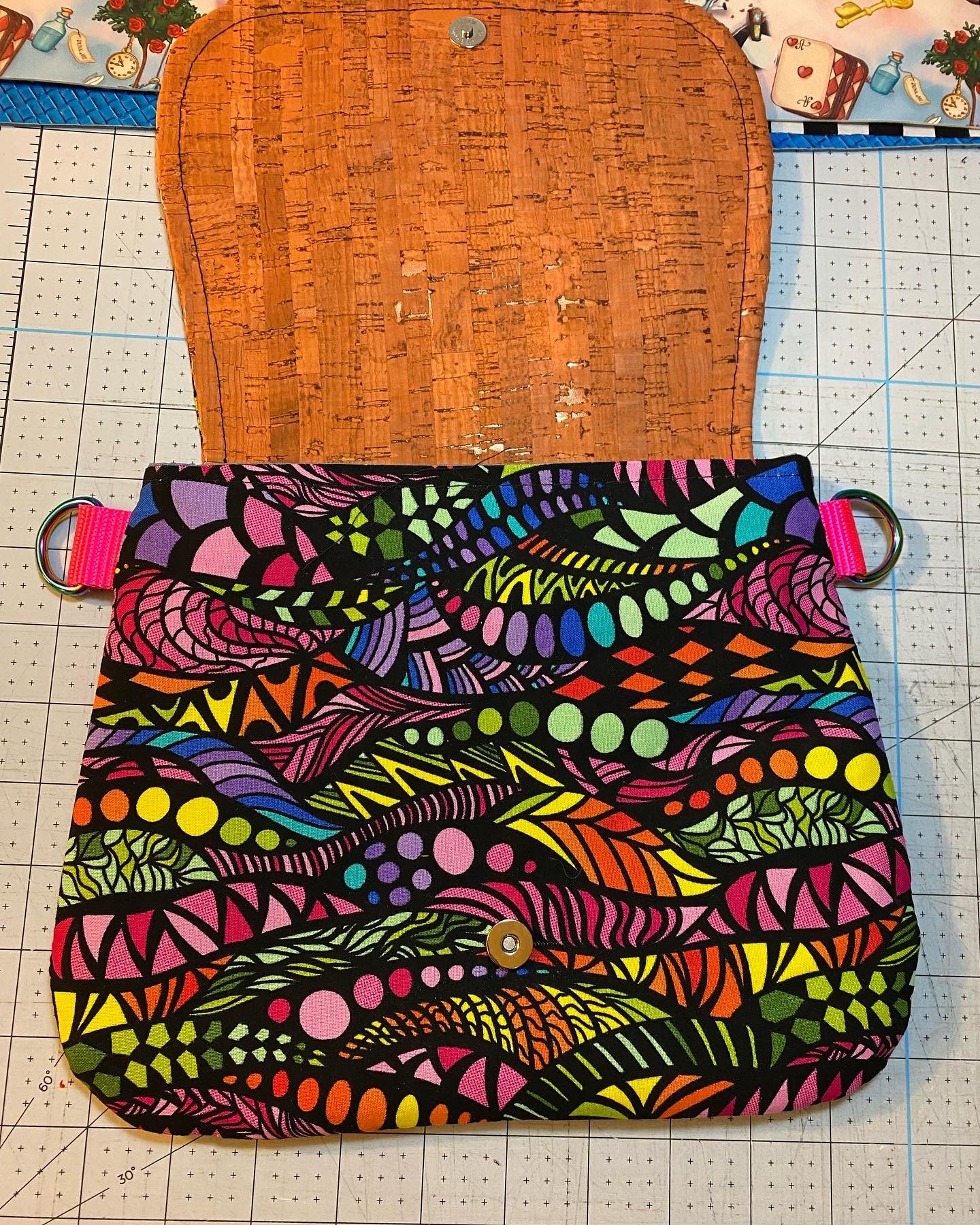 Psychedelic bubbles crossover bag