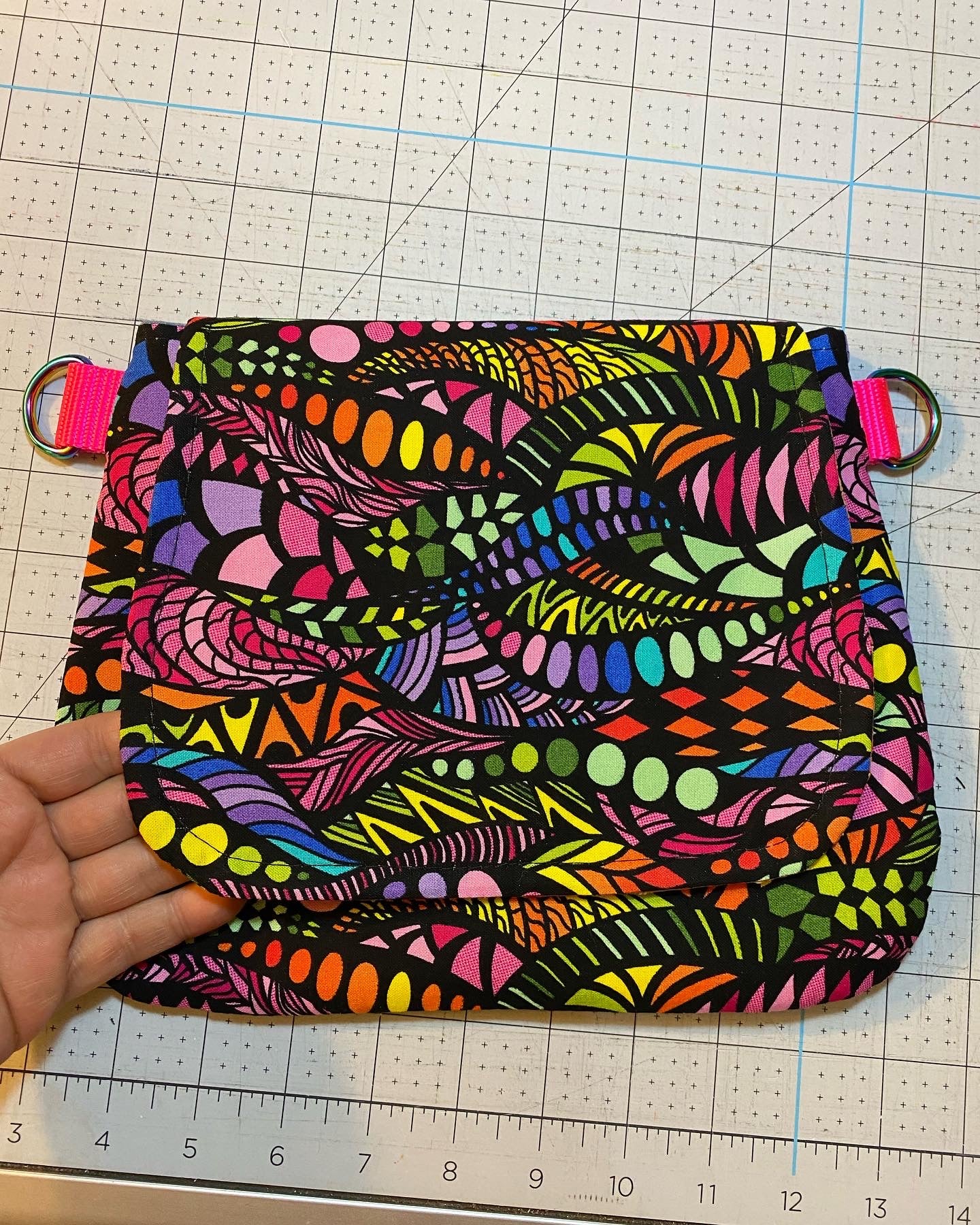 Psychedelic bubbles crossover bag