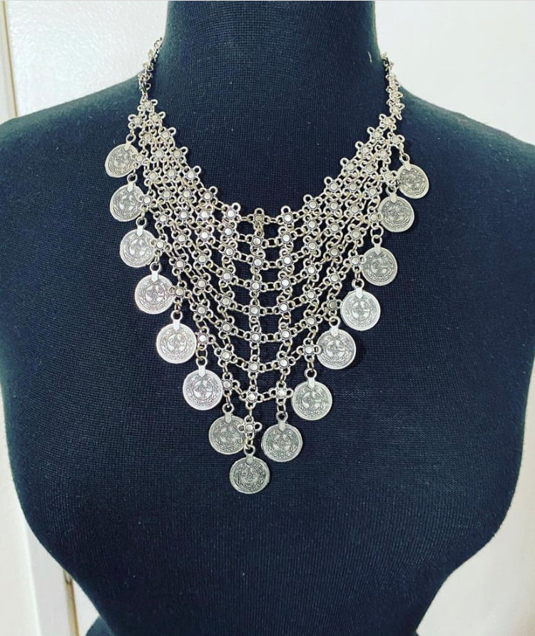 Kuchi indian chain mail NECKLACE
