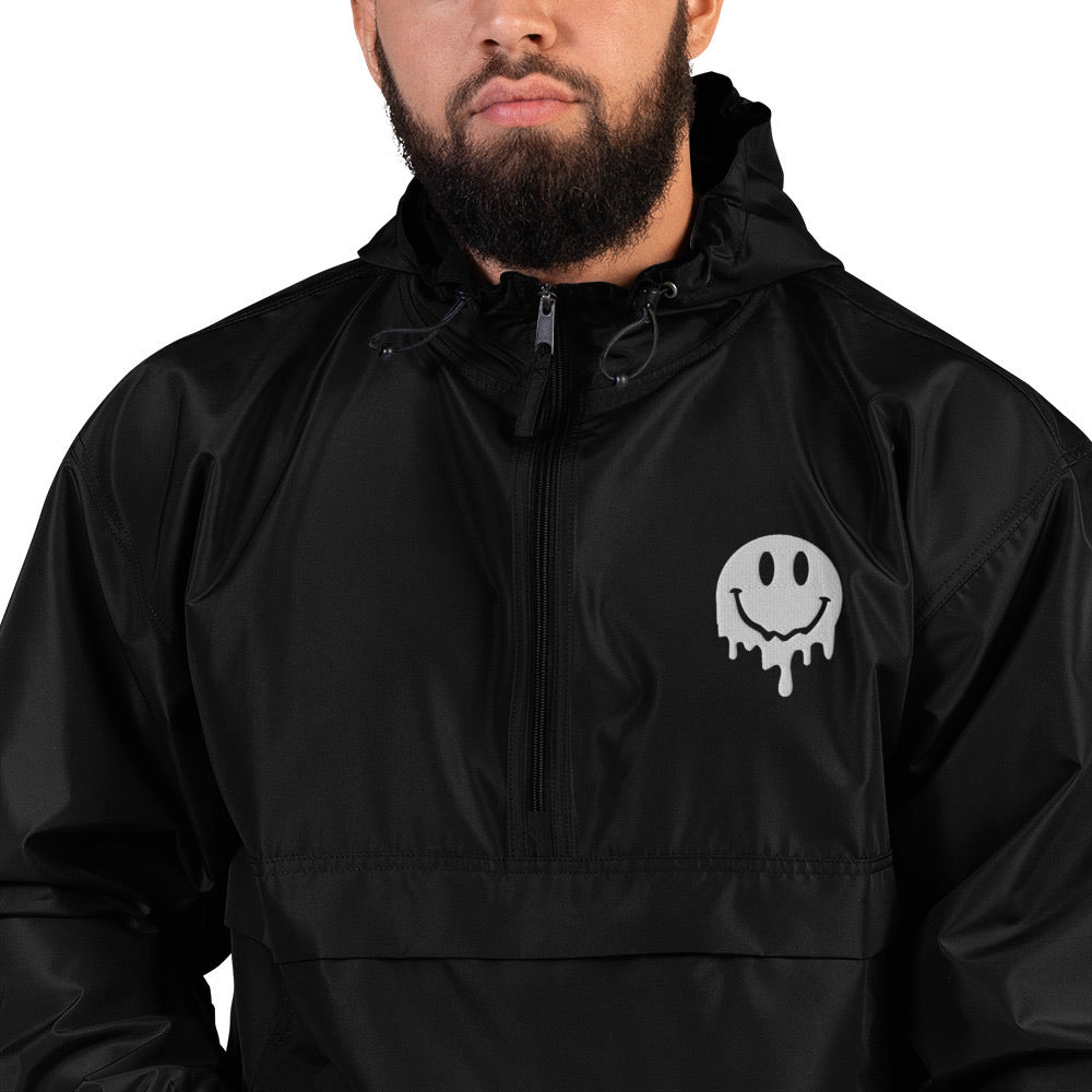SMILEY MELTY FACE EMBROIDERED PACKABLE WINDBREAKER CHAMPION JACKET