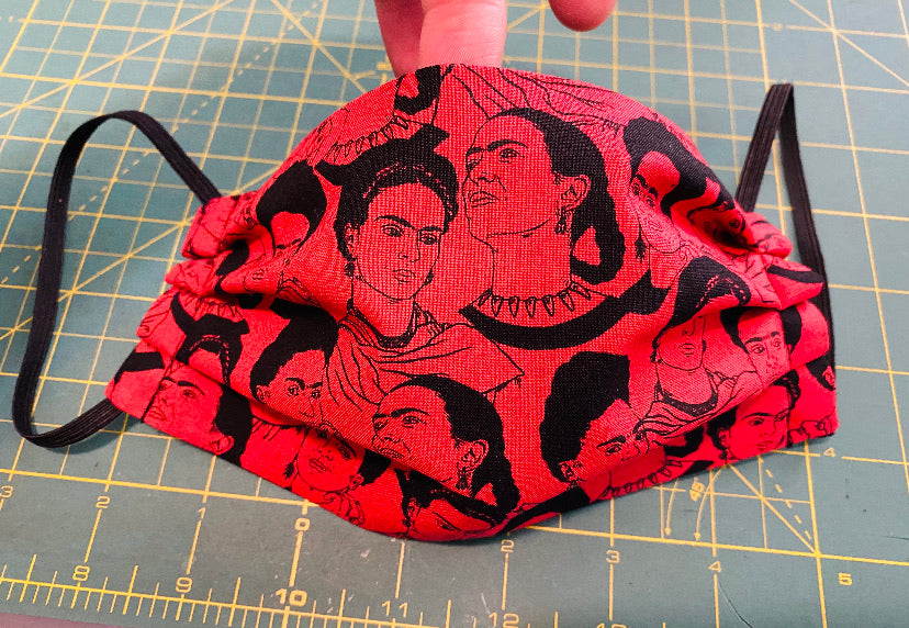 FRIDAH KAHLO face mask with filter pocket