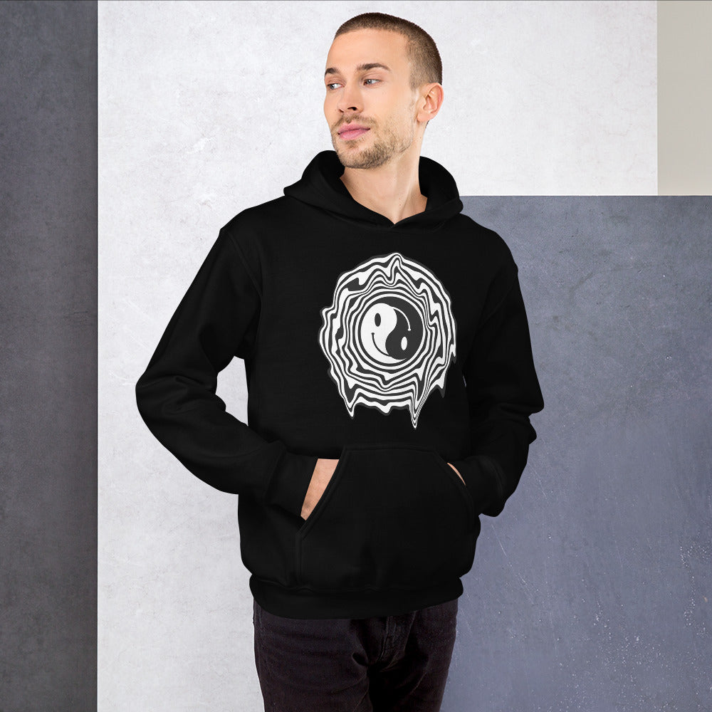 HAPPY SWIRL FACE YIN YANG HOODIE