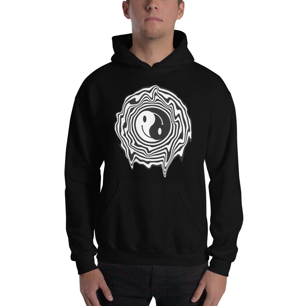 HAPPY SWIRL FACE YIN YANG HOODIE