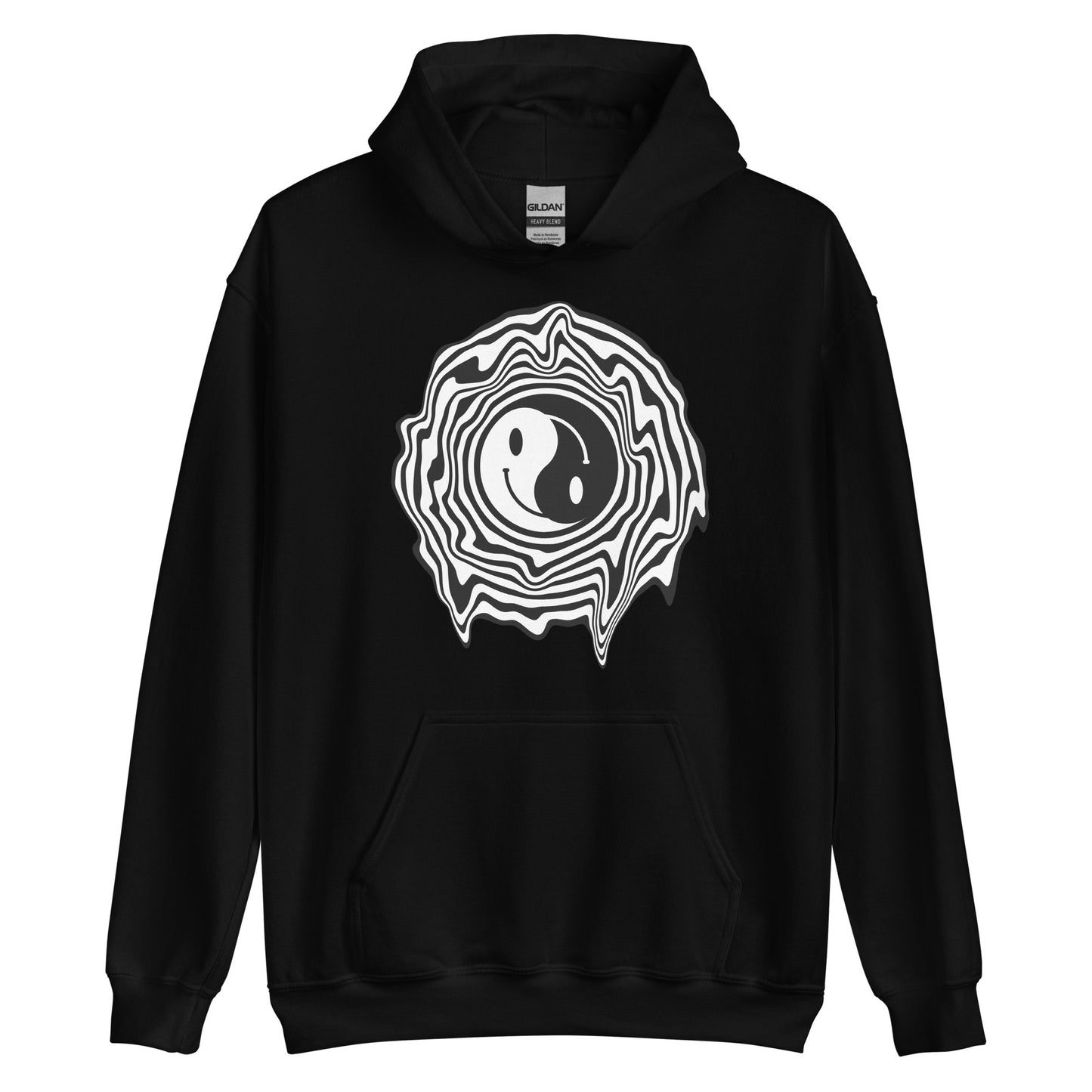 HAPPY SWIRL FACE YIN YANG HOODIE