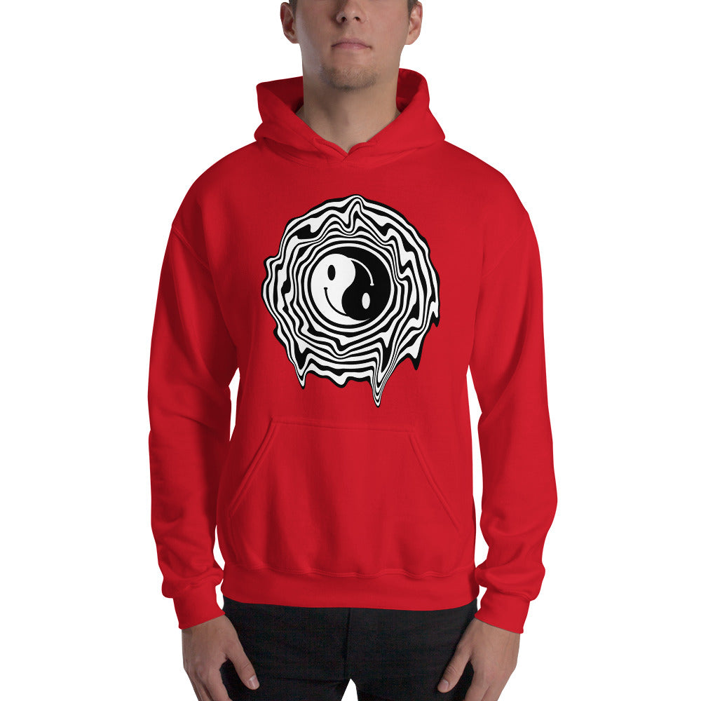 HAPPY SWIRL FACE YIN YANG HOODIE