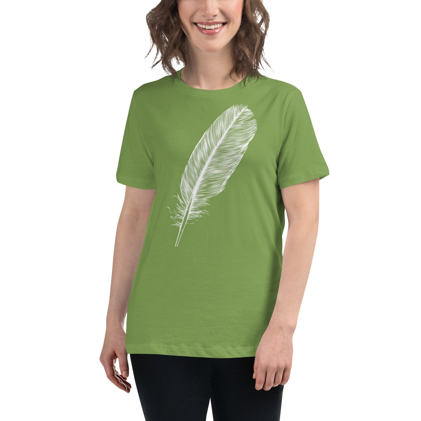 WHITE FEATHER T SHIRT