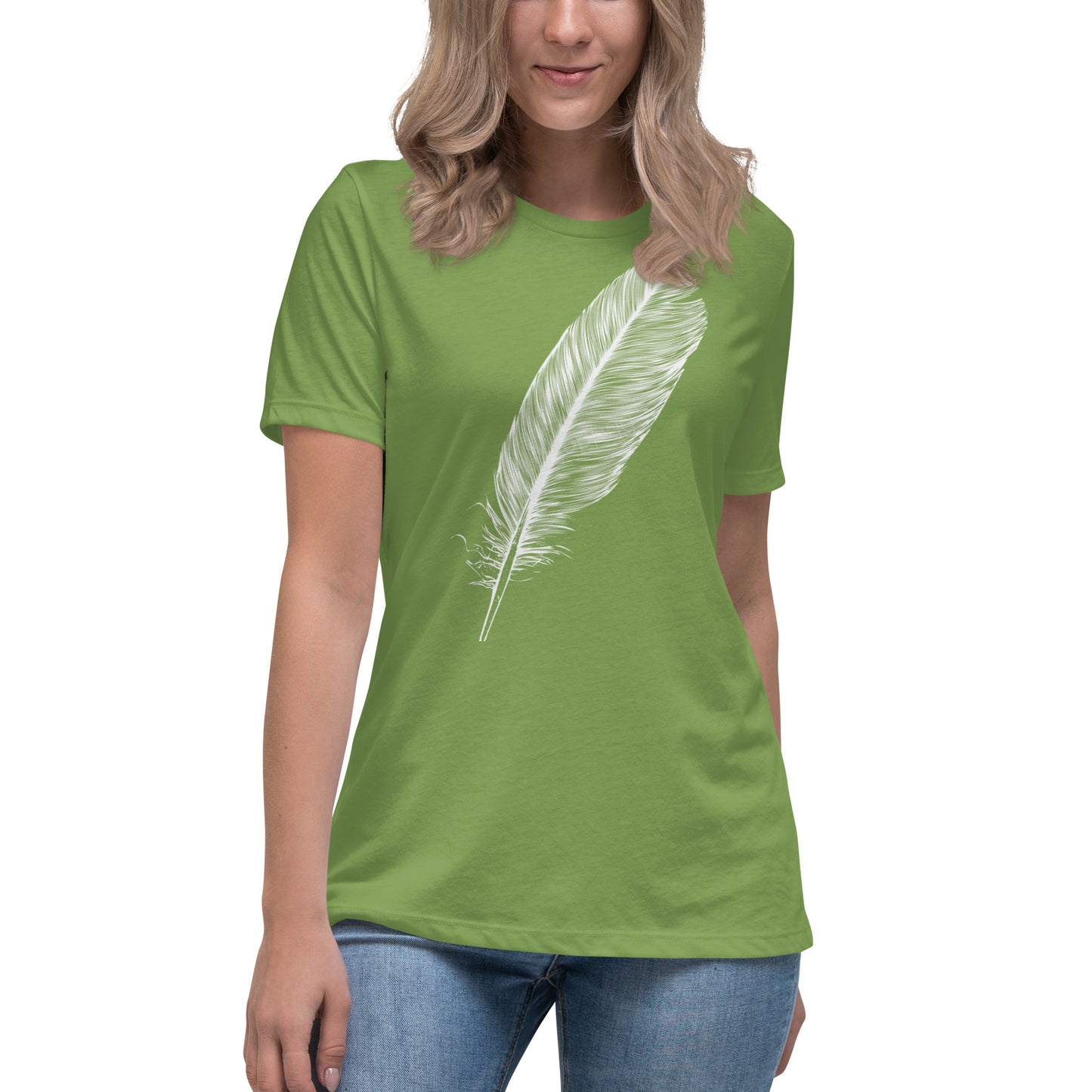 WHITE FEATHER T SHIRT
