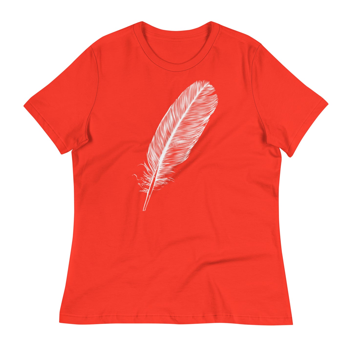 WHITE FEATHER T SHIRT