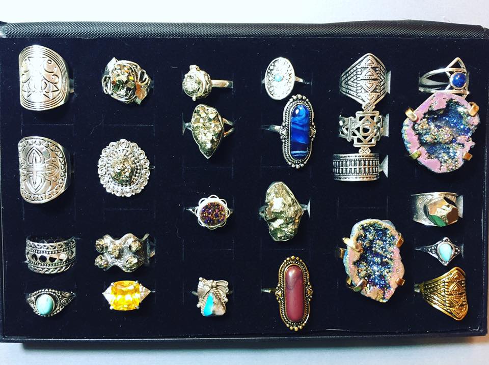 UNISEX HANDMADE SILVER CLAY STAINLESS STEEL RINGS