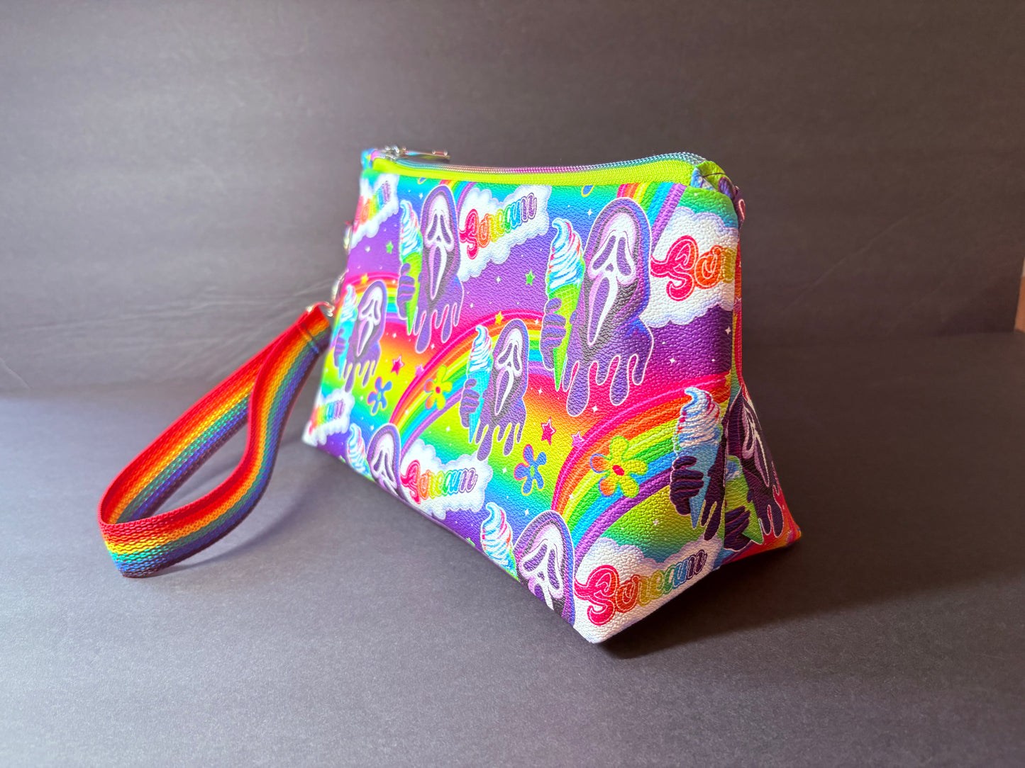 I SCREAM wristlet pouch