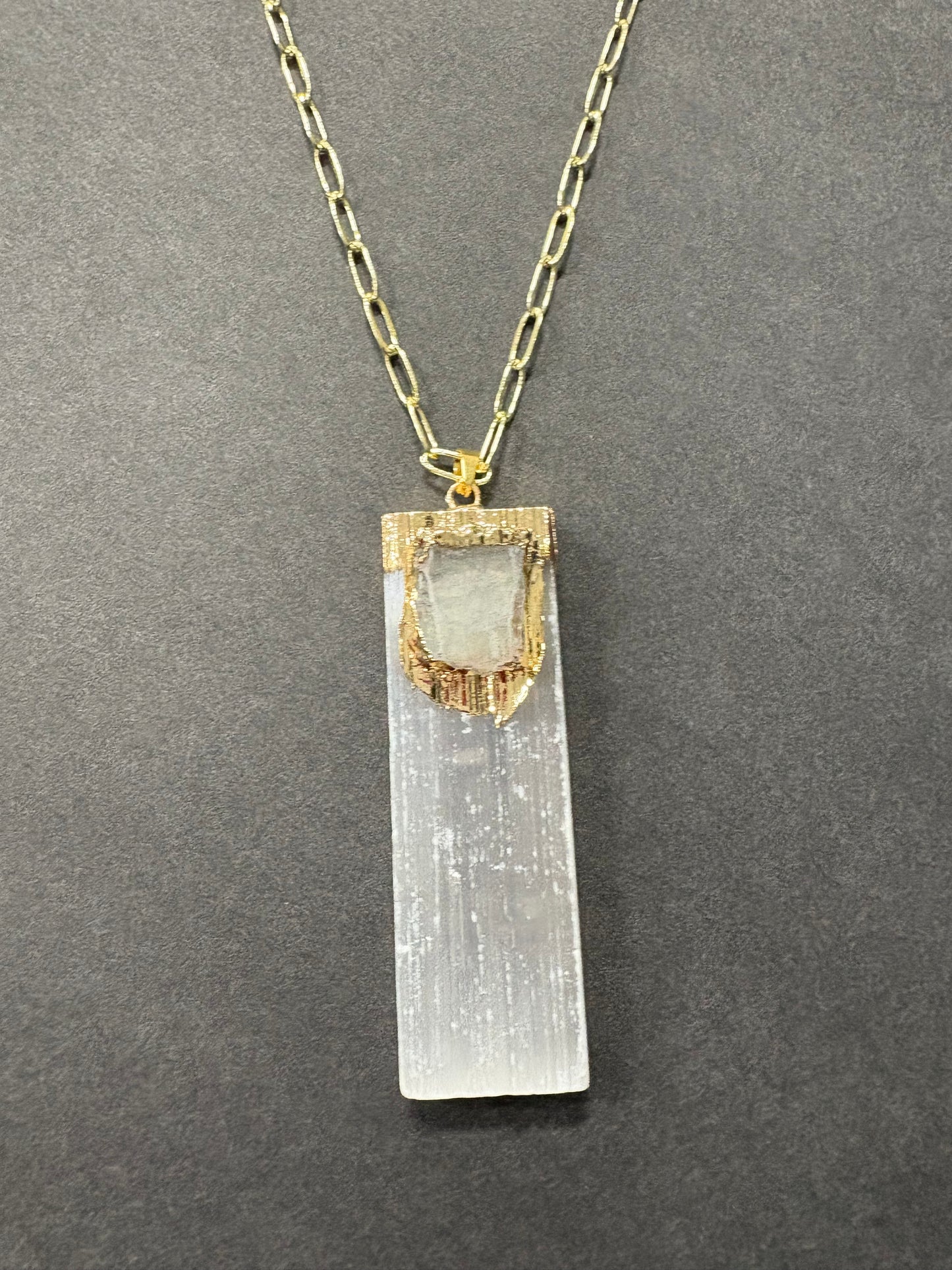 Selenite necklace
