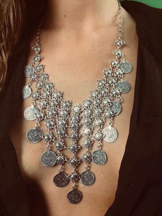 Kuchi indian chain mail NECKLACE