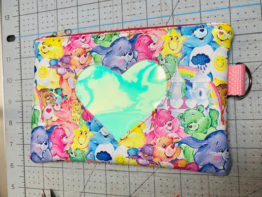 Bear Holo heart center pouch