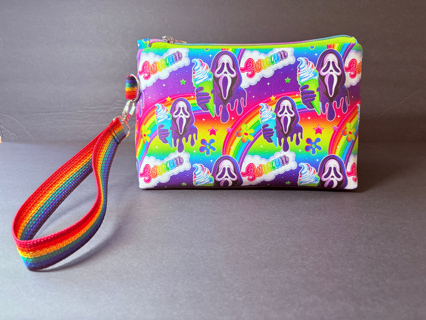 I SCREAM wristlet pouch