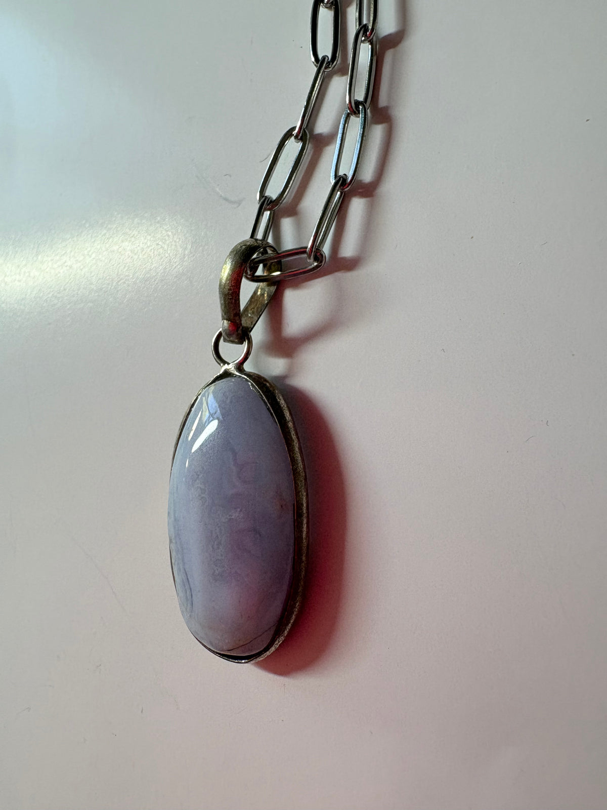 Blue Lace agate necklace