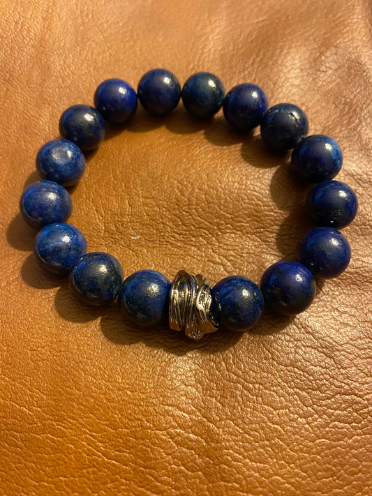 BLUE LAPIZ LAZULI BRACELET 12MM