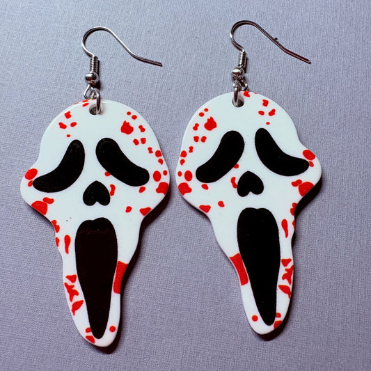 Bloody ghostface earrings