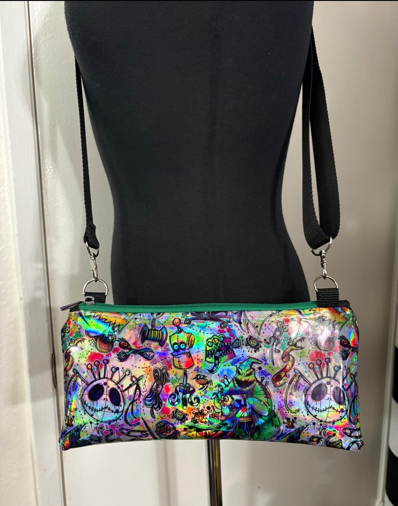 NBC HOLOGRAPHIC RECTANGLE CROSSBODY BAG