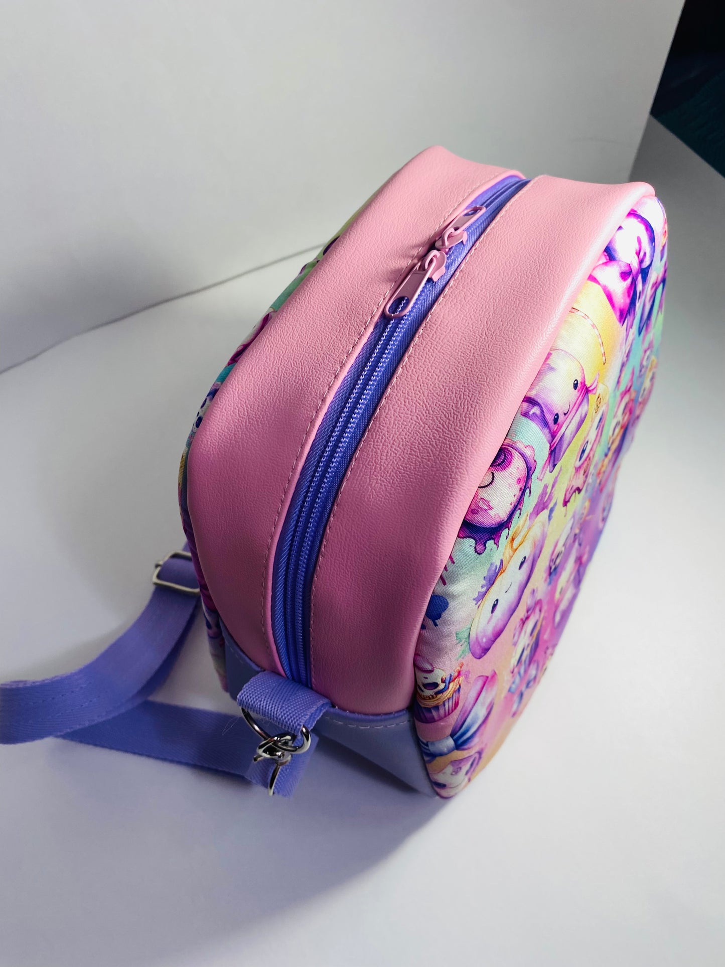 Cupcakes and skulls crossbody bowler