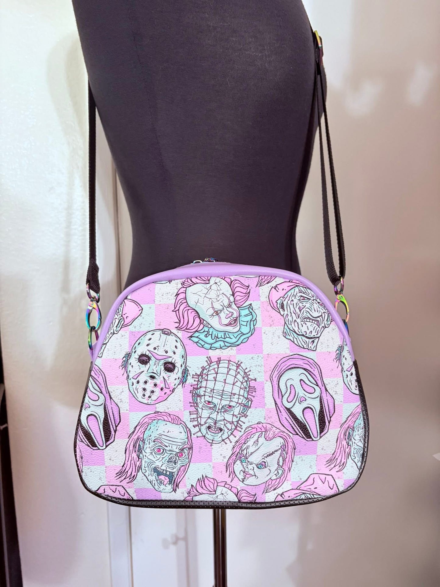 Pastel horror mini bowler bag