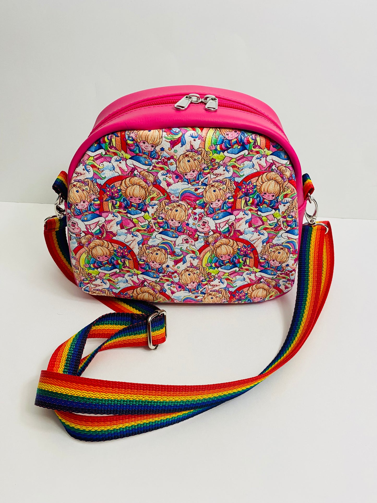 RAINBOW GIRL BOWLER CROSSBODY BAG