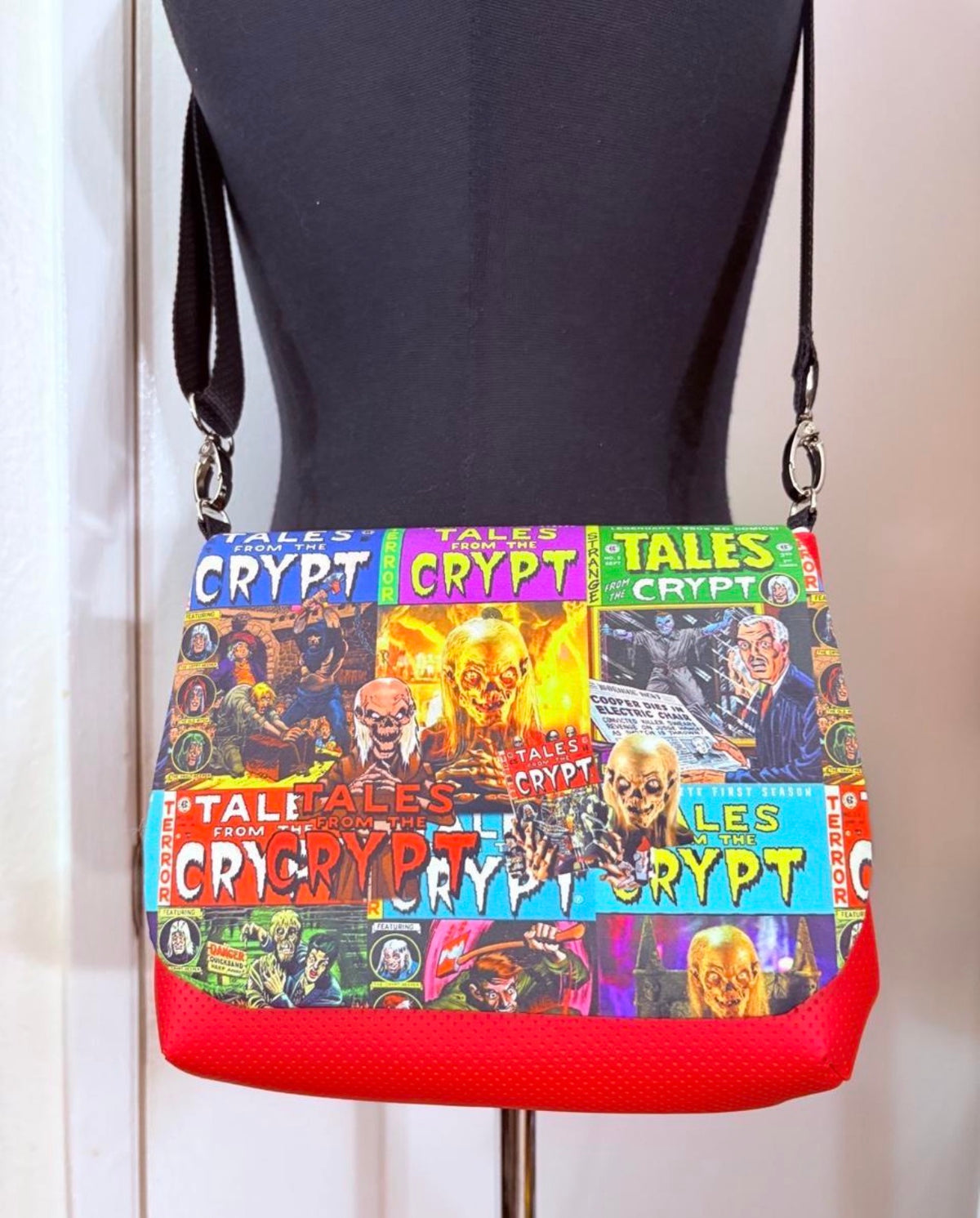 Tales from the crypt flap crossbody bag