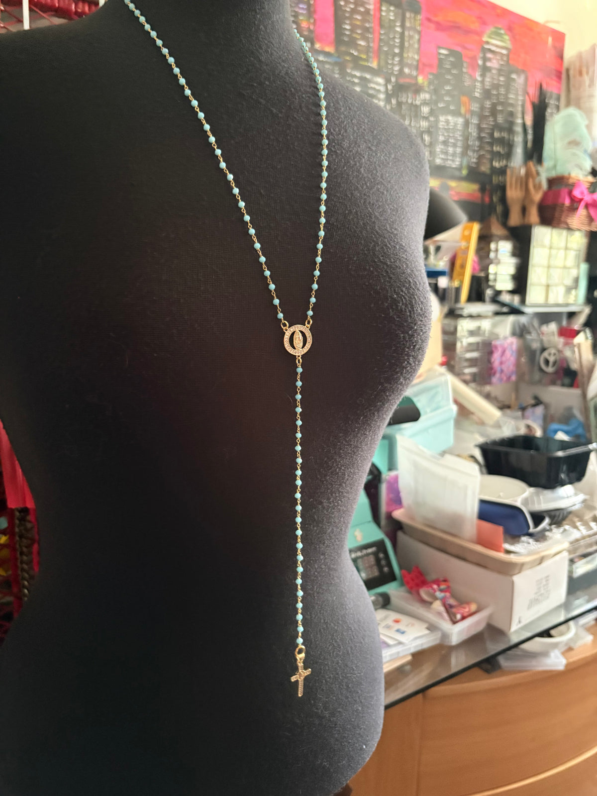 Chalcedony Virgen de Guadalupe Rosary