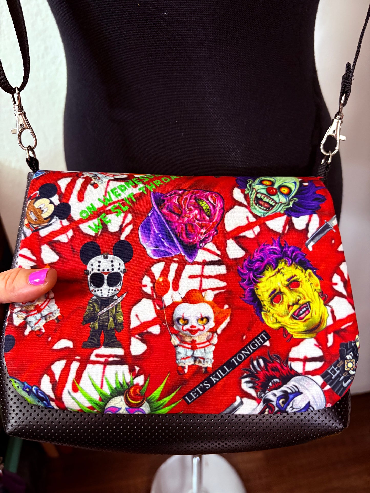 GORE MASH UP HORROR CROSSBODY FLAP BAG