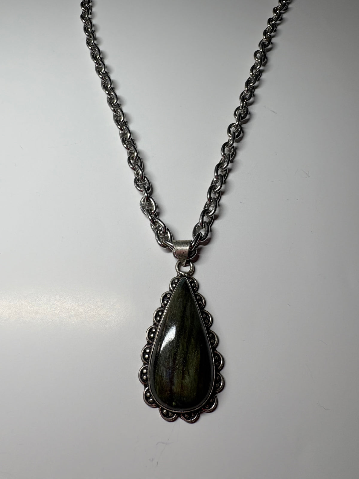Labradorite jumbo teardrop pendant