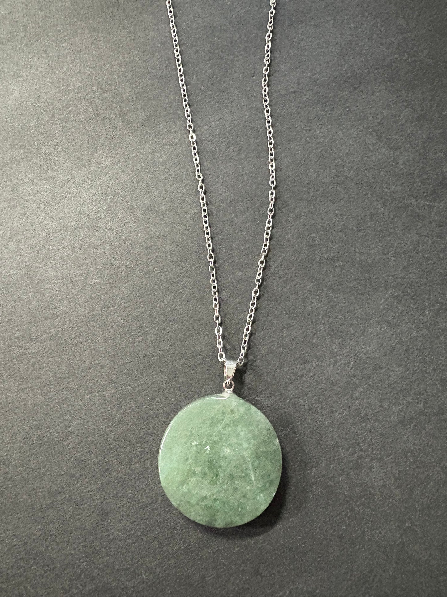 Jade triangle carved pendant