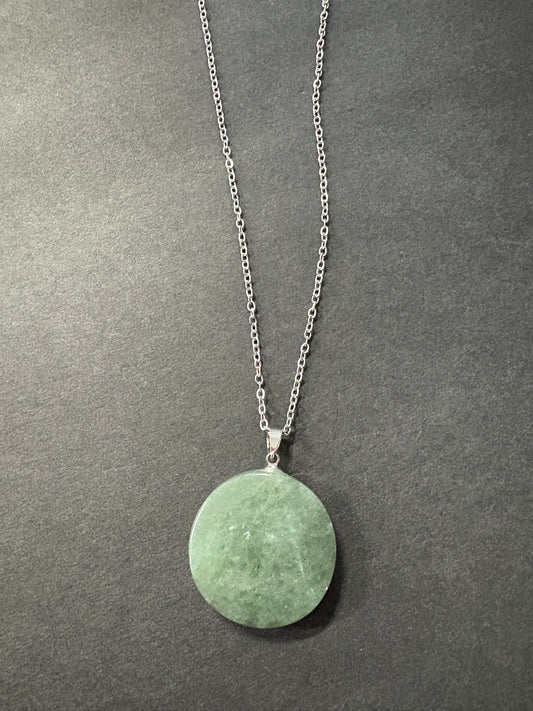 Jade triangle carved pendant