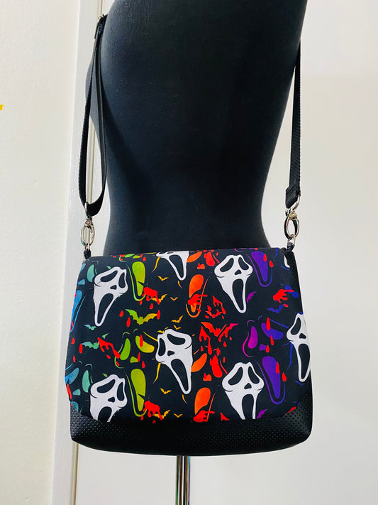 GHOSTFACE COLORFUL SCREAM CROSSBODY FLAP BAG